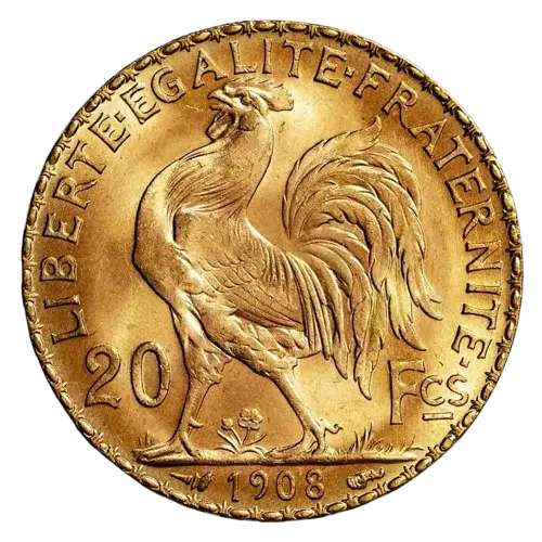 フランス 金貨 20 フラン フランス 雄鶏コイン (1899-1914) AU