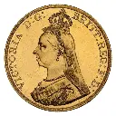 1887 Great Britain Gold 5 Pounds Victoria MS-65 NGC