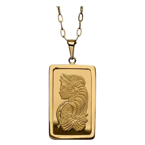 [2025263133] Lady Fortuna 10 gram Gold PAMP Suisse Pendant w/ 20" Chain