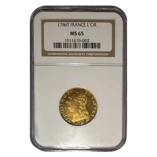 [2025258082] 1786-T France Gold Louis d'Or Louis XVI MS-65 NGC